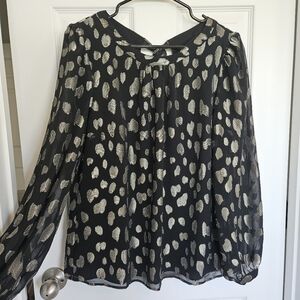 Chic Black and Gold Talbots Top